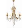 3_Crystorama Arcadia 26" Wide Antique Gold Crystals 8-Light Chandelier