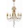 Crystorama Arcadia 26" Wide Antique Gold Crystals 8-Light Chandelier