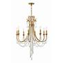 5_Crystorama Arcadia 26" Wide Antique Gold Crystals 8-Light Chandelier more views