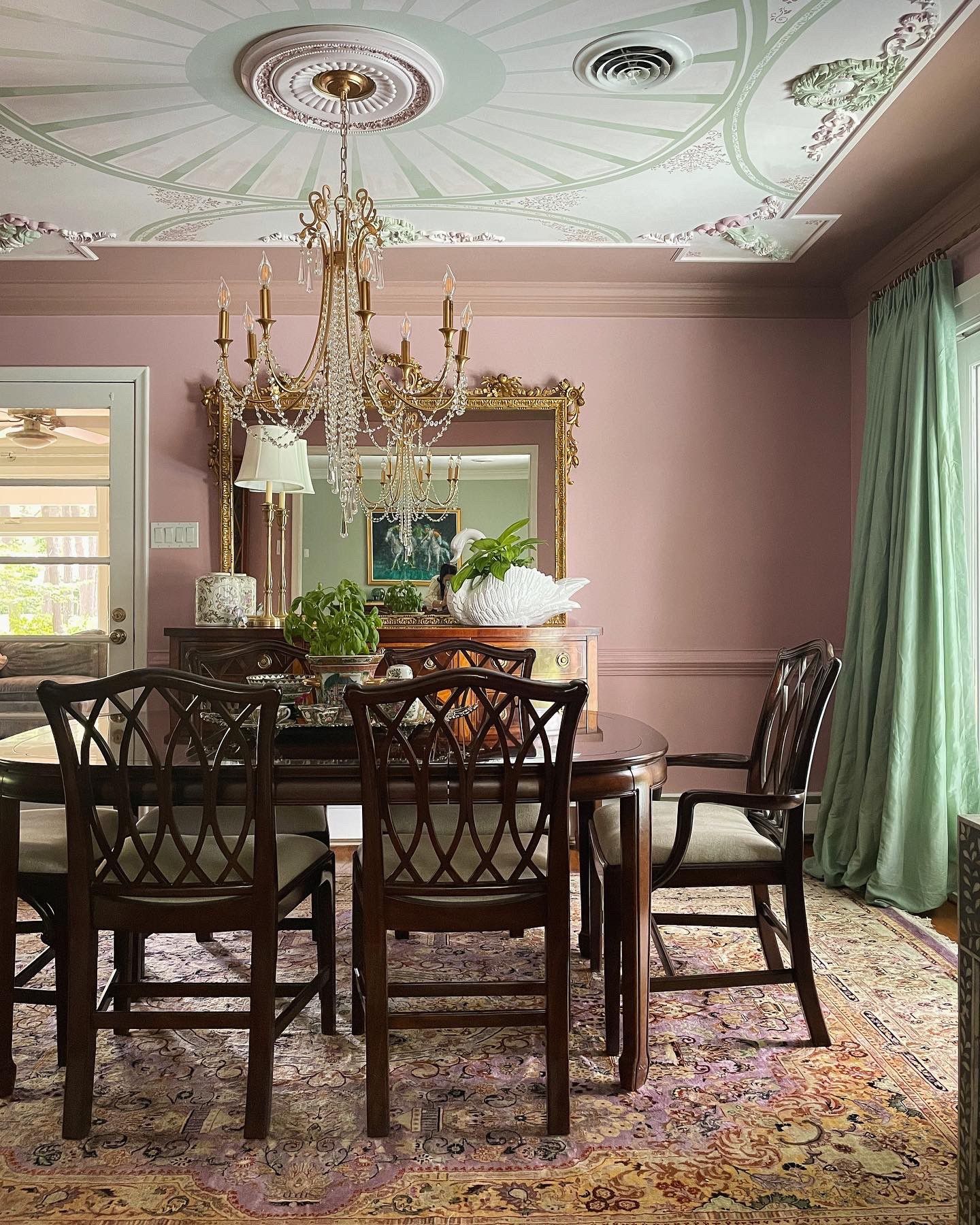 Crystorama Arcadia 26" Wide Antique Gold Crystals 8-Light Chandelier in scene