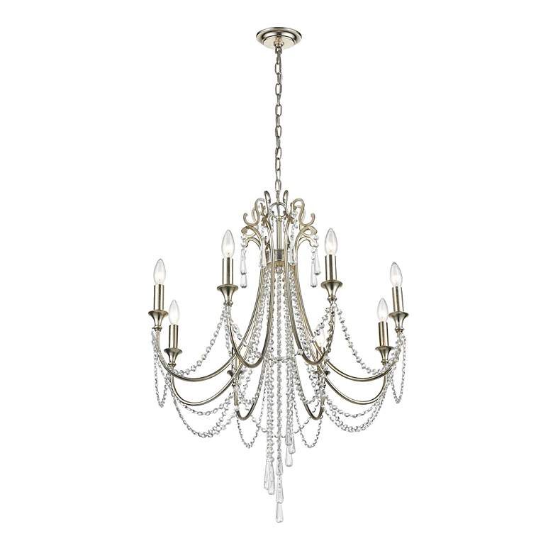 Image 3 Crystorama Arcadia 27"W Antique Silver Crystal Chandelier more views