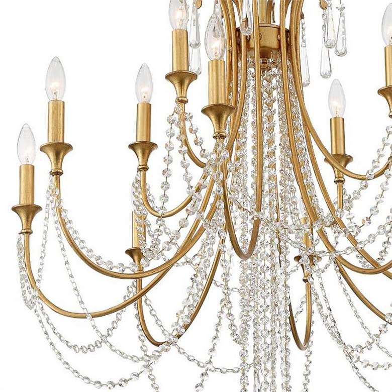 Image 4 Crystorama Arcadia 32 1/2" Wide 12-Light Antique Gold Chandelier more views