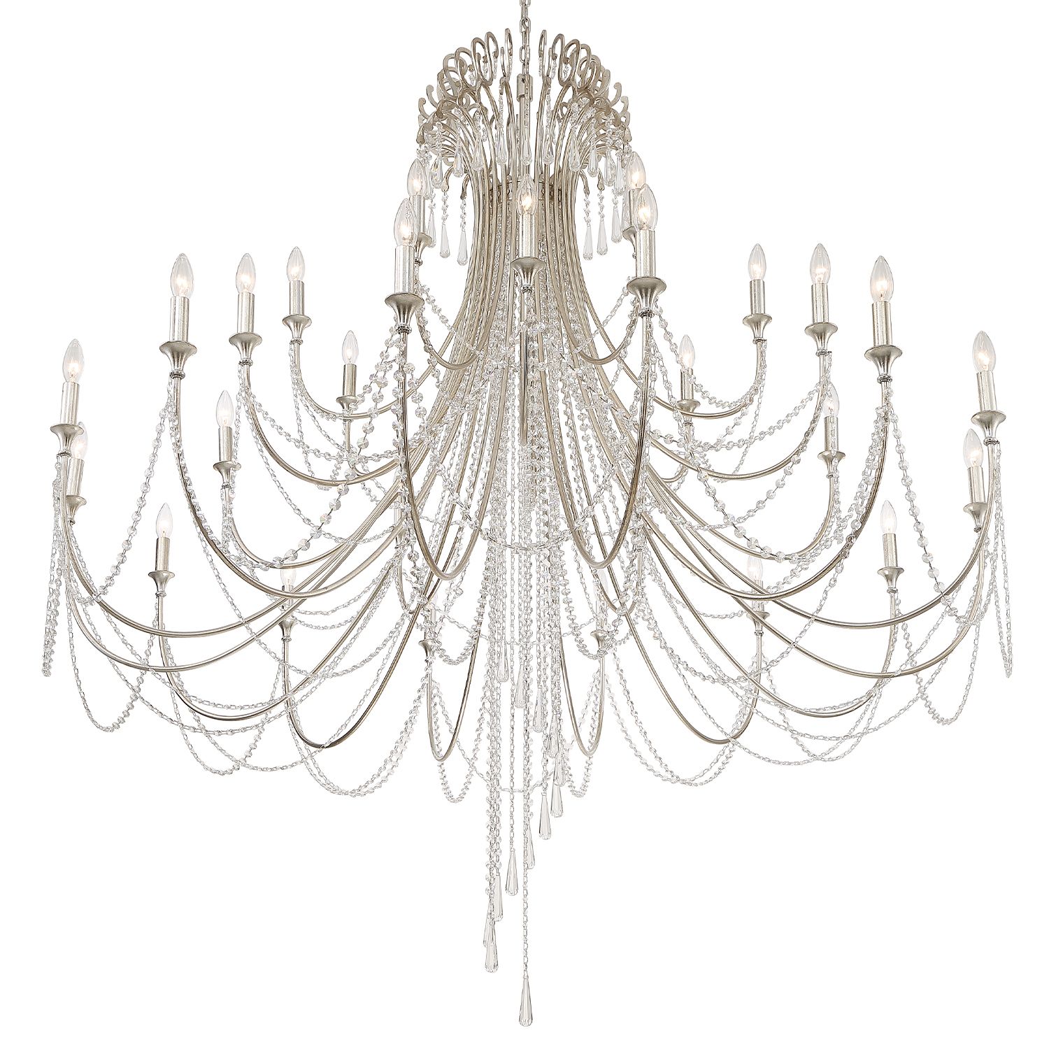 Image 3 Crystorama Arcadia 61'' Antique Silver Chandelier more views