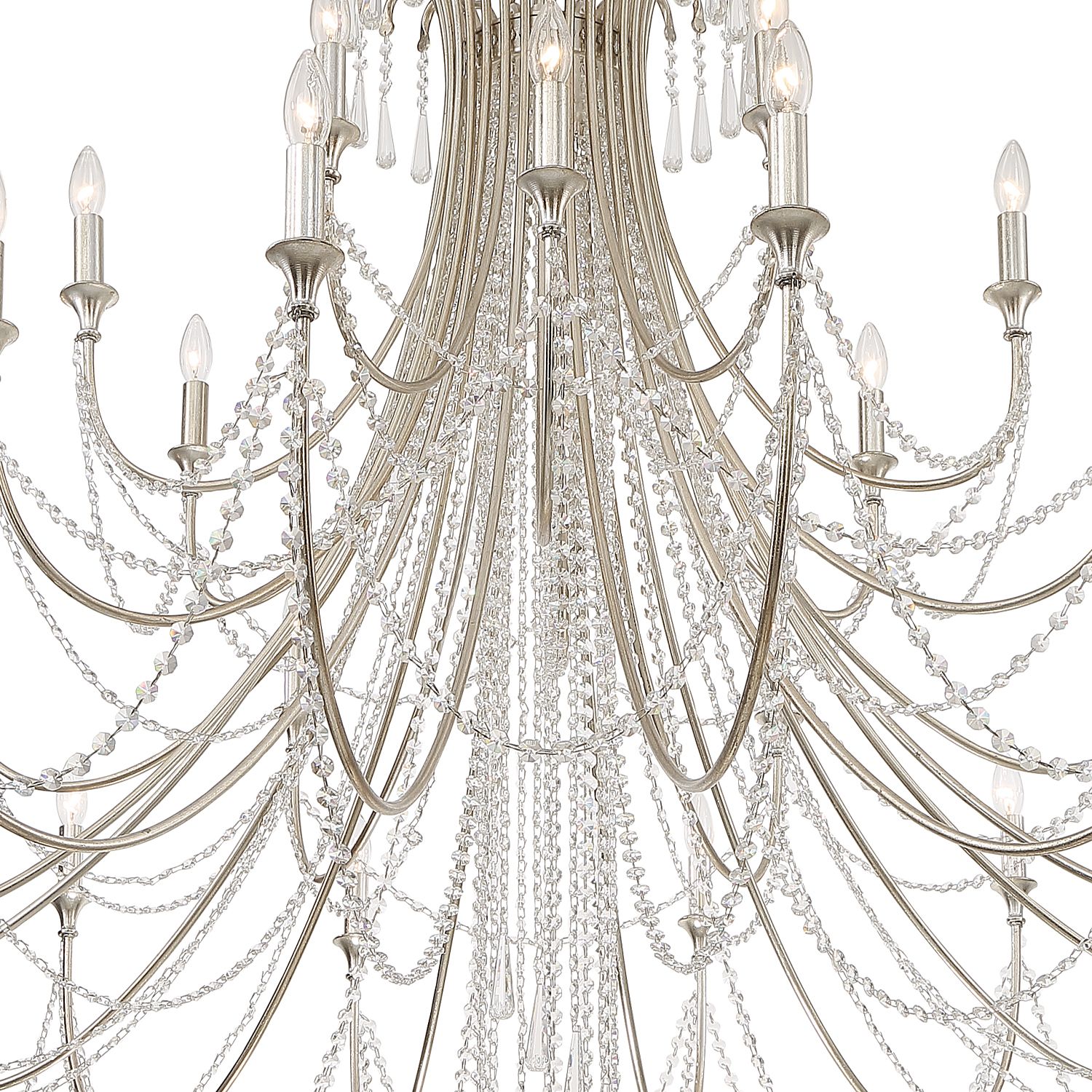 Image 4 Crystorama Arcadia 61'' Antique Silver Chandelier more views