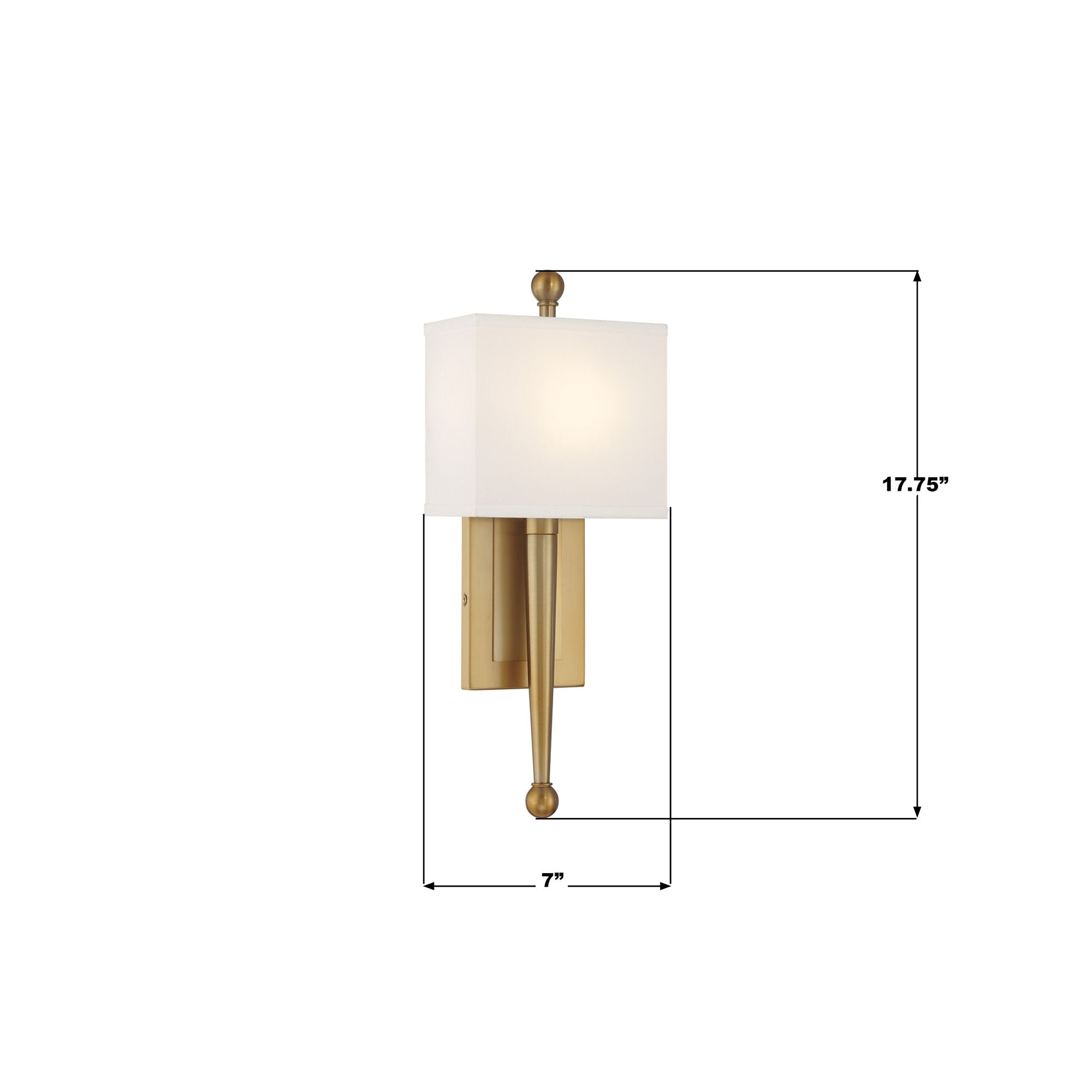 Crystorama Ardson 17 3/4" High Vibrant Gold Wall Sconce