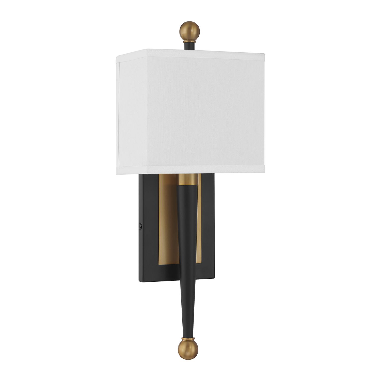 Image 3 Crystorama Ardson 7'' Matte Black + Vibrant Gold Sconce more views