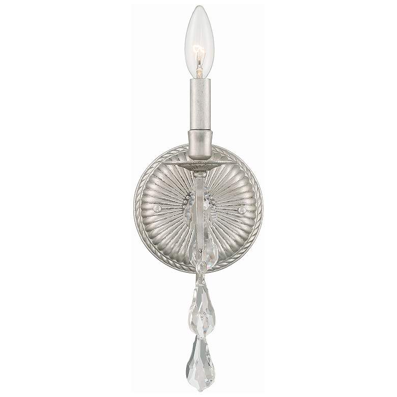 Image 2 Crystorama Ashton 15 1/2" High Silver Sconce more views