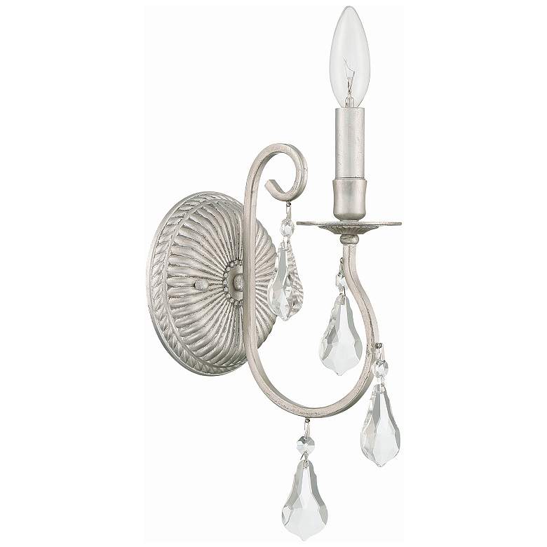 Image 3 Crystorama Ashton 15 1/2" High Silver Sconce more views