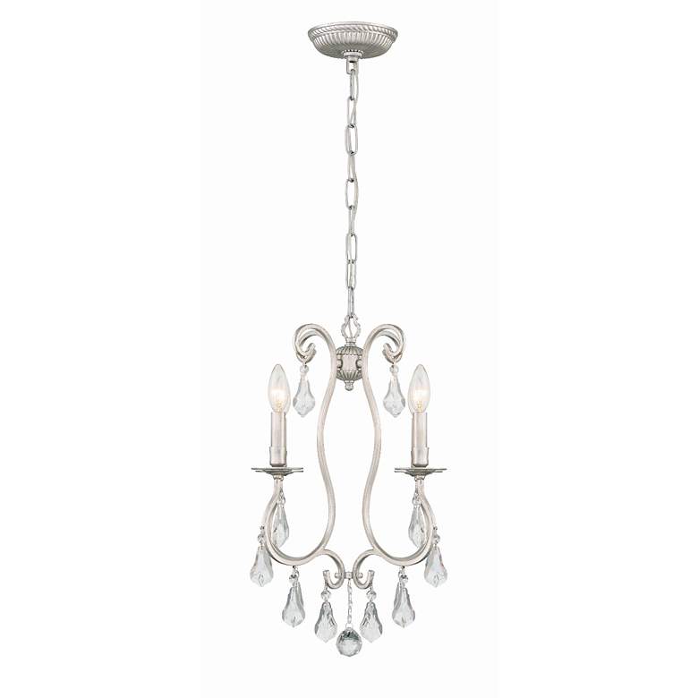 Image 3 Crystorama Ashton 16" Wide 4-Light Traditional Olde Silver Chandelier more views