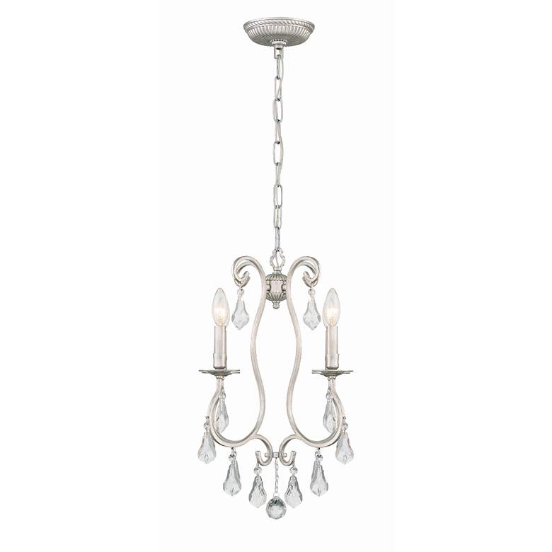 Image 3 Crystorama Ashton 16 inch Wide 4-Light Traditional Olde Silver Chandelier more views