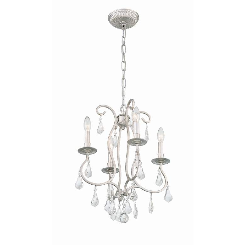 Image 5 Crystorama Ashton 16 inch Wide 4-Light Traditional Olde Silver Chandelier more views