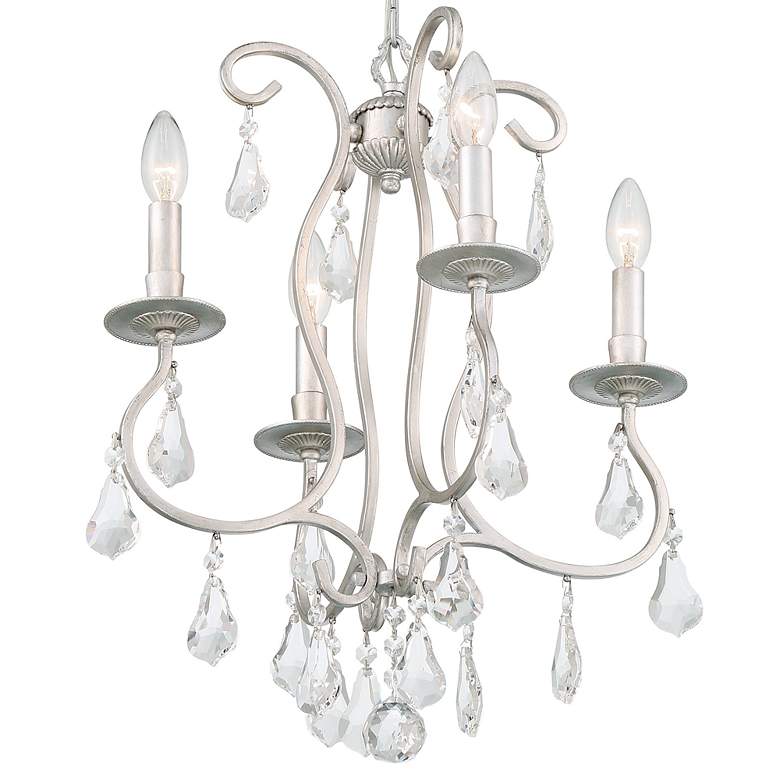 Image 6 Crystorama Ashton 16" Wide 4-Light Traditional Olde Silver Chandelier more views