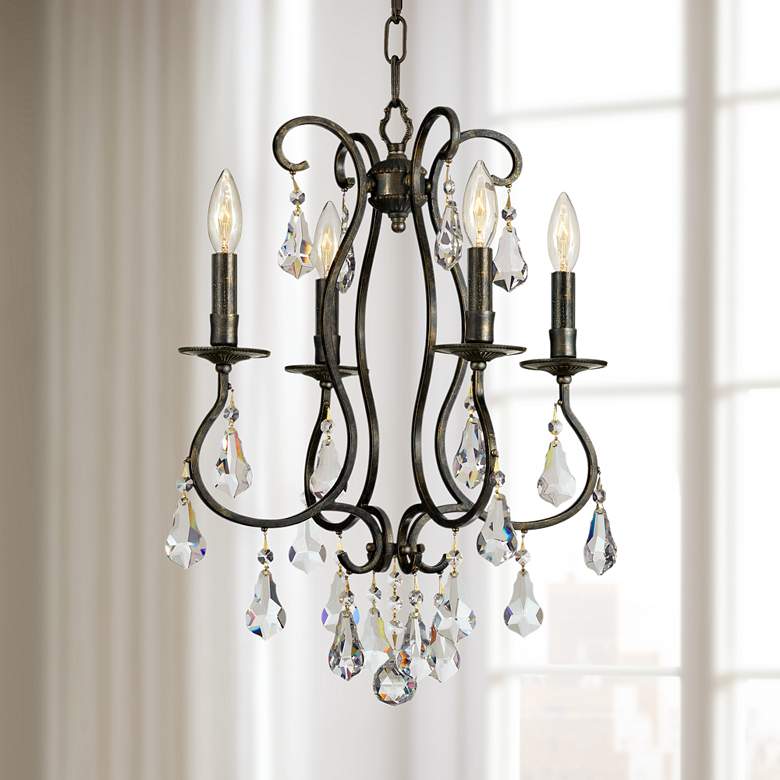 Image 1 Crystorama Ashton 16" Wide English Bronze 4-Light Chandelier