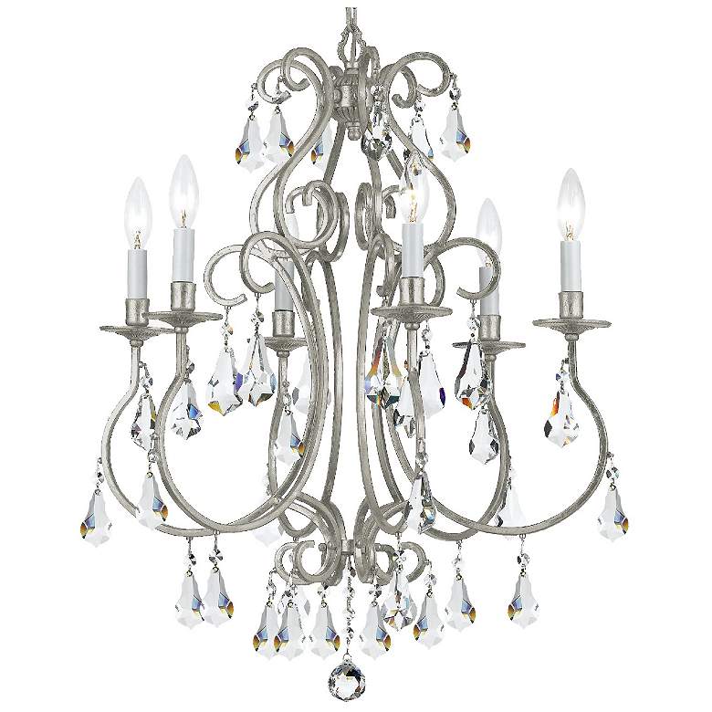 Image 2 Crystorama Ashton 21 1/2"W Olde Silver 6-Light Chandelier