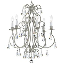 Crystorama Ashton 21 1/2"W Olde Silver 6-Light Chandelier