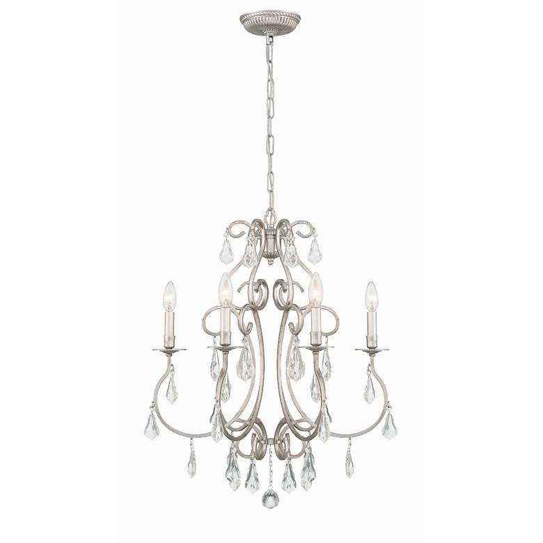 Image 4 Crystorama Ashton 21 1/2"W Olde Silver 6-Light Chandelier more views