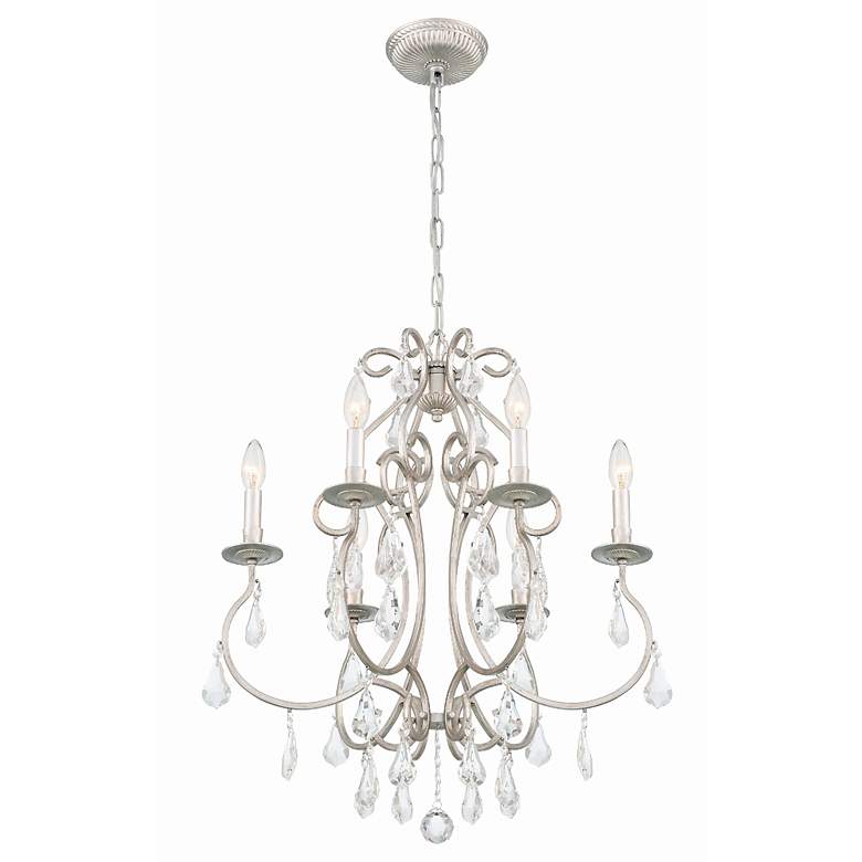 Image 5 Crystorama Ashton 21 1/2"W Olde Silver 6-Light Chandelier more views
