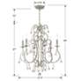 Crystorama Ashton 21 1/2"W Olde Silver 6-Light Chandelier