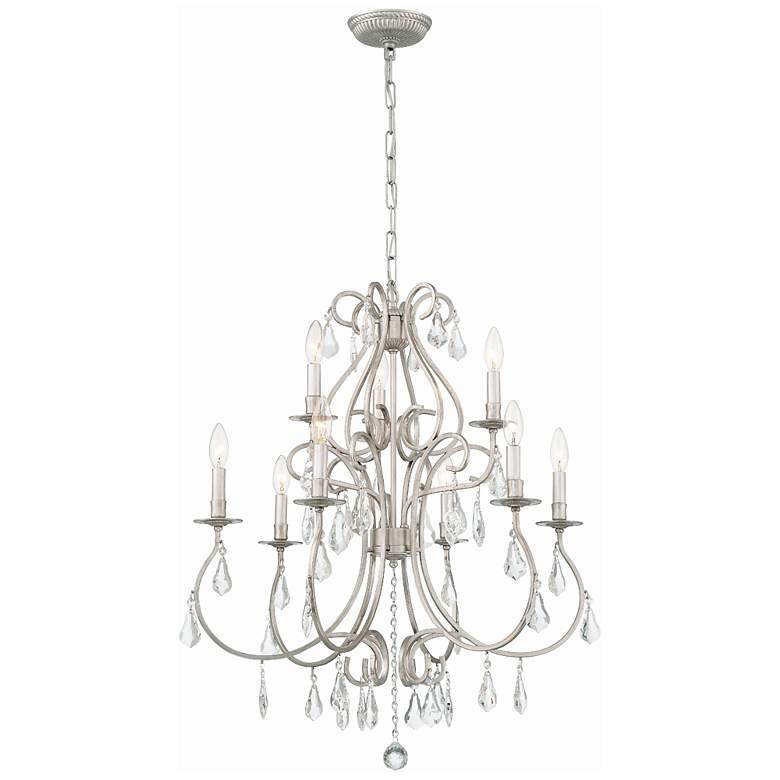 Image 2 Crystorama Ashton 25 1/2"W Olde Silver 9-Light Chandelier
