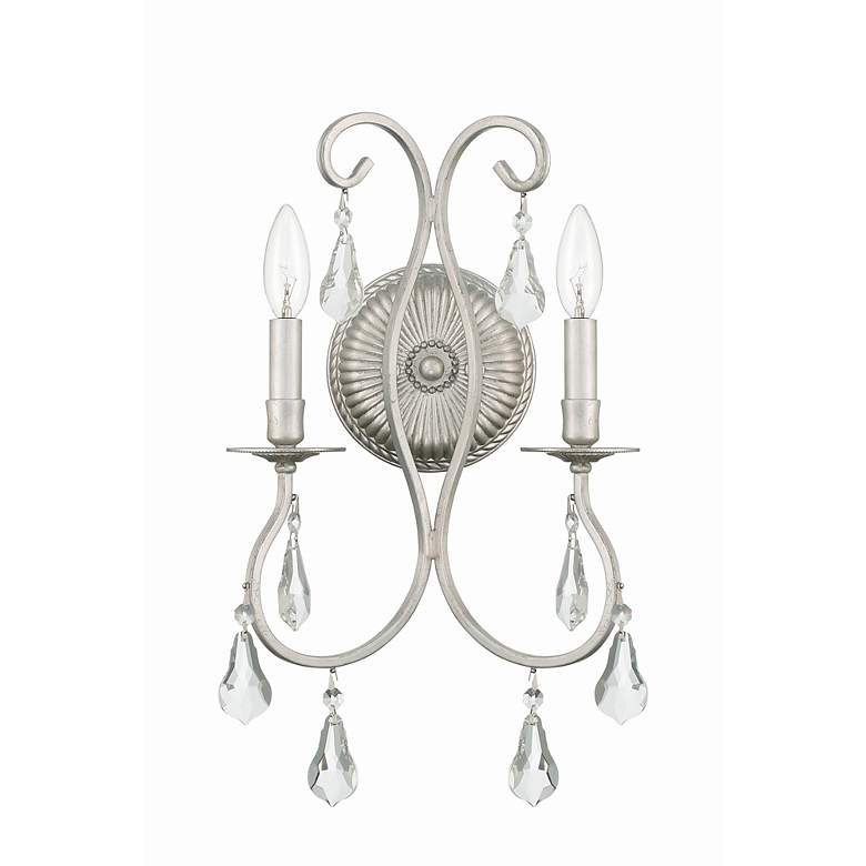 Image 2 Crystorama Ashton Silver 18 1/2" High Crystal Wall Sconce more views