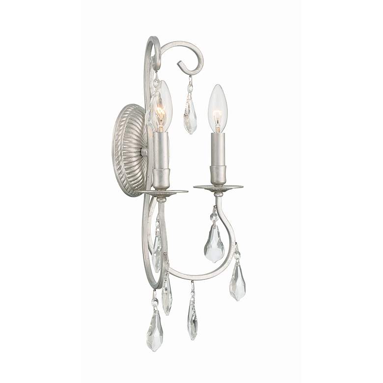 Image 3 Crystorama Ashton Silver 18 1/2" High Crystal Wall Sconce more views
