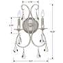 6_Crystorama Ashton Silver 18 1/2" High Crystal Wall Sconce more views