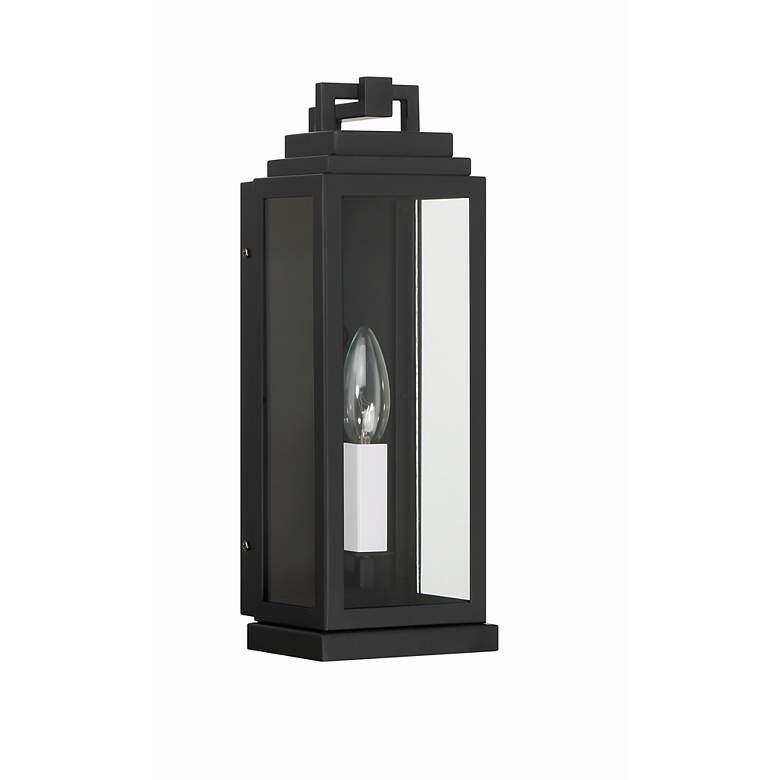 Image 2 Crystorama Aspen 1 Light Matte Black Outdoor Sconce more views