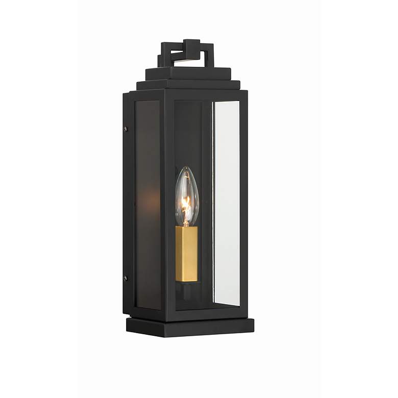 Image 3 Crystorama Aspen 1 Light Matte Black Outdoor Sconce more views