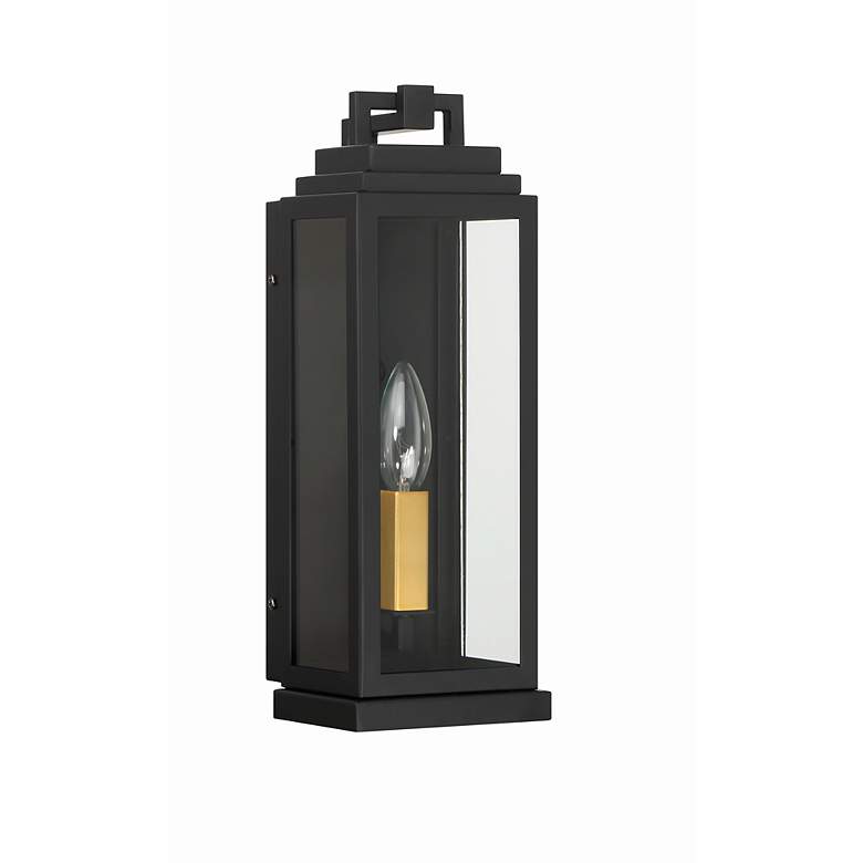 Image 4 Crystorama Aspen 1 Light Matte Black Outdoor Sconce more views