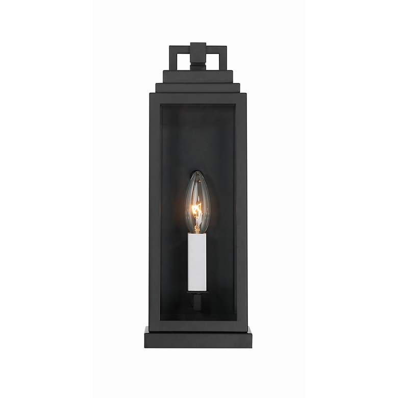 Image 5 Crystorama Aspen 1 Light Matte Black Outdoor Sconce more views