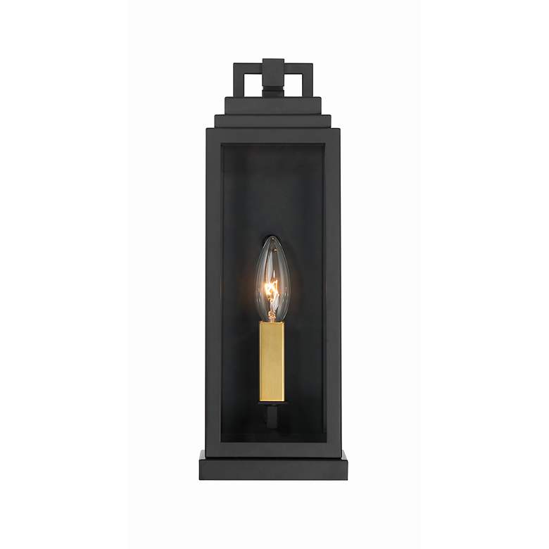 Image 6 Crystorama Aspen 1 Light Matte Black Outdoor Sconce more views