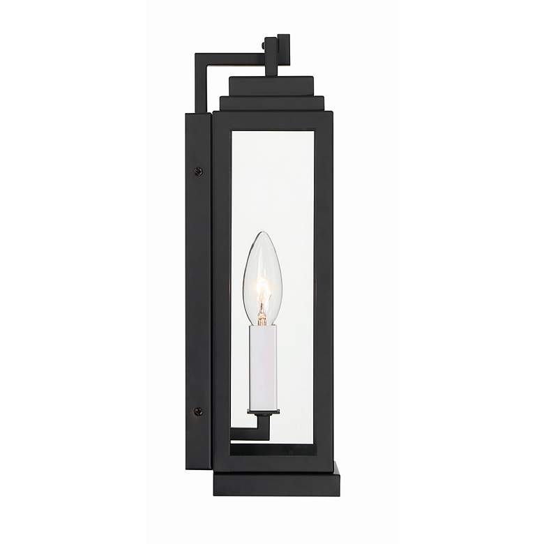 Image 7 Crystorama Aspen 1 Light Matte Black Outdoor Sconce more views