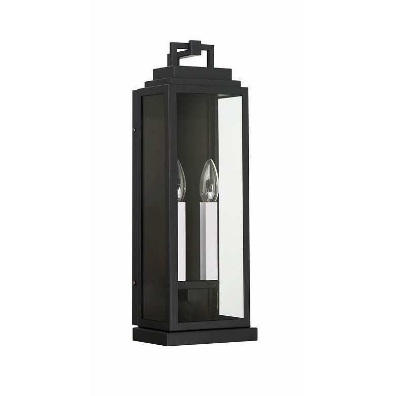 Image 2 Crystorama Aspen 19" High Matte Black Outdoor Wall Light more views