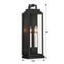 Crystorama Aspen 19" High Matte Black Outdoor Wall Light