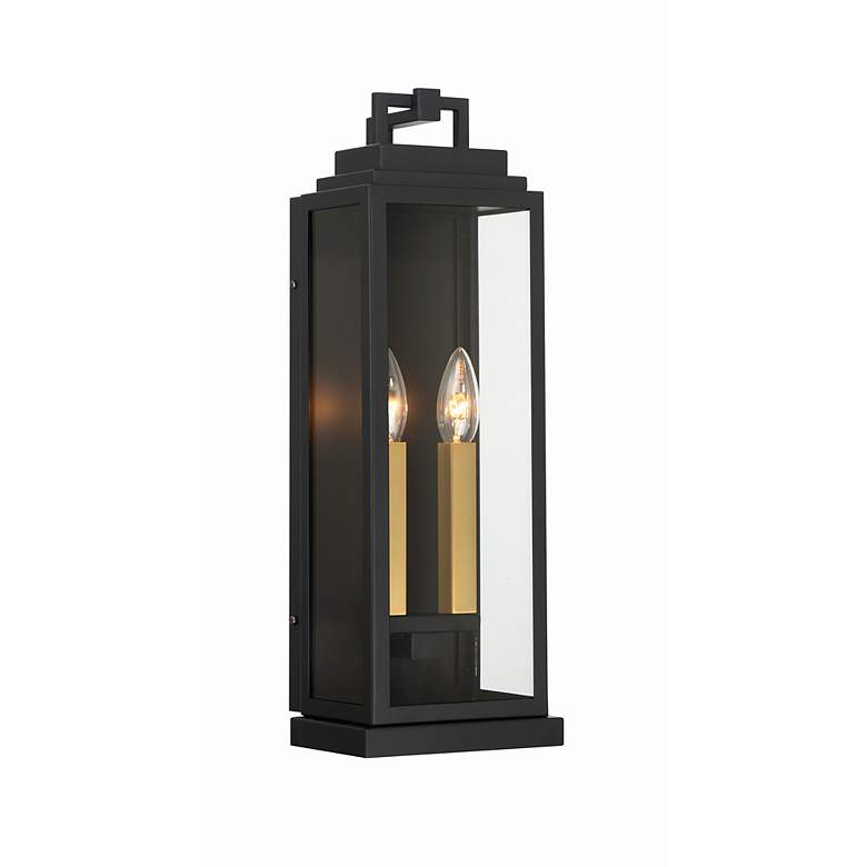 Image 3 Crystorama Aspen 19" High Matte Black Outdoor Wall Light more views