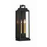 3_Crystorama Aspen 19" High Matte Black Outdoor Wall Light more views