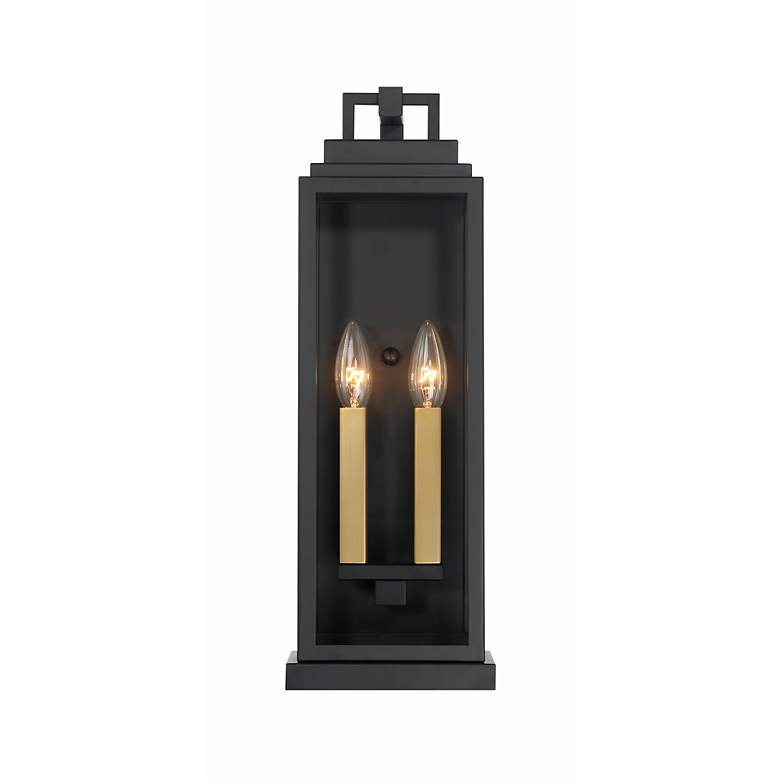 Image 6 Crystorama Aspen 19" High Matte Black Outdoor Wall Light more views