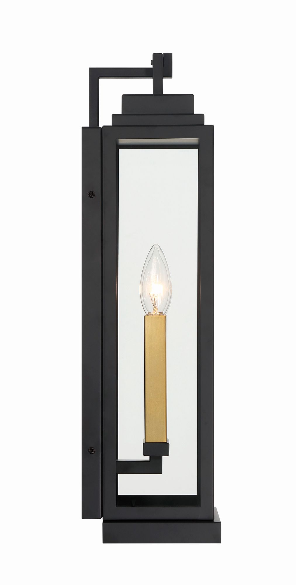 Crystorama Aspen 19" High Matte Black Outdoor Wall Light