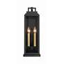 Crystorama Aspen 19" High Matte Black Outdoor Wall Light