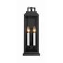 Crystorama Aspen 19" High Matte Black Outdoor Wall Light