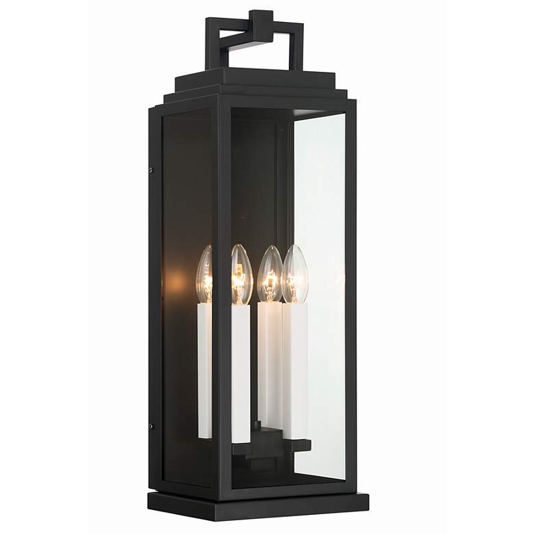 Image 1 Crystorama Aspen 22 1/2" High Matte Black Outdoor Wall Light