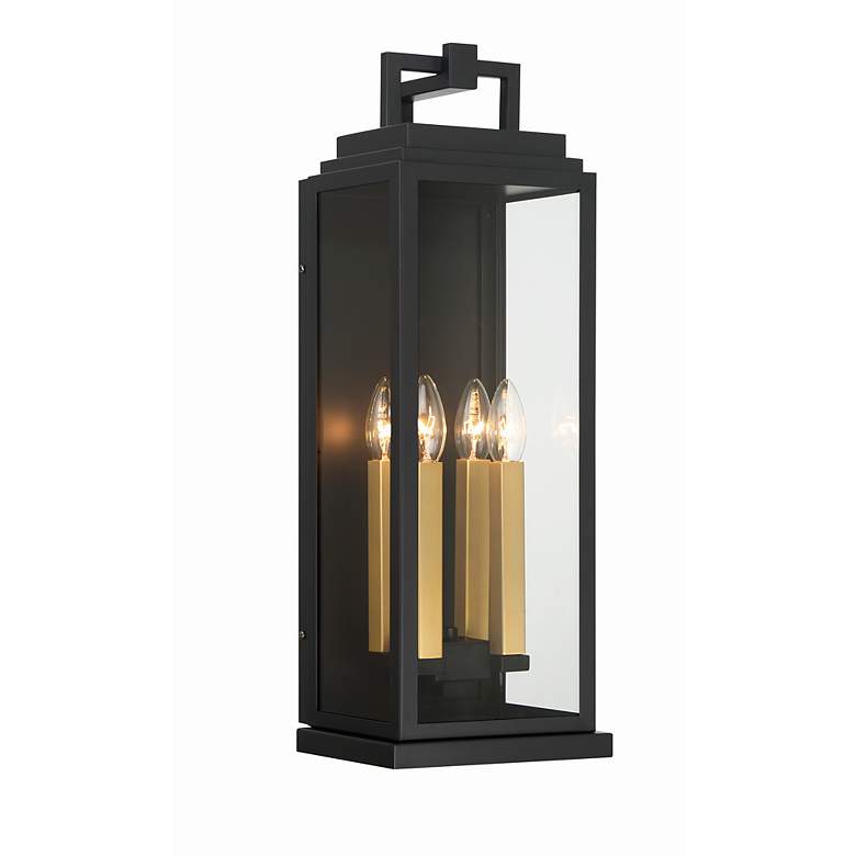 Image 3 Crystorama Aspen 22 1/2" High Matte Black Outdoor Wall Light more views
