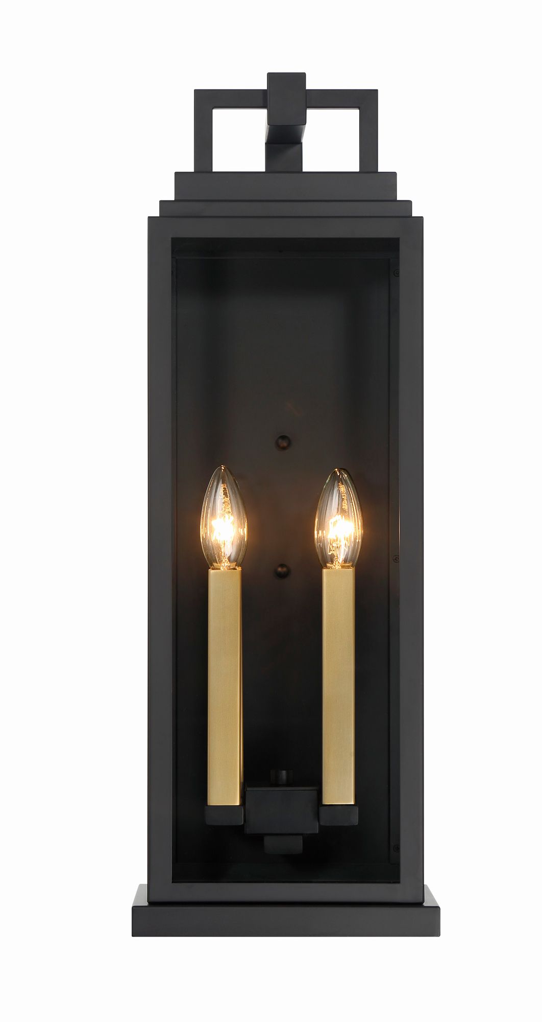 Crystorama Aspen 22 1/2" High Matte Black Outdoor Wall Light