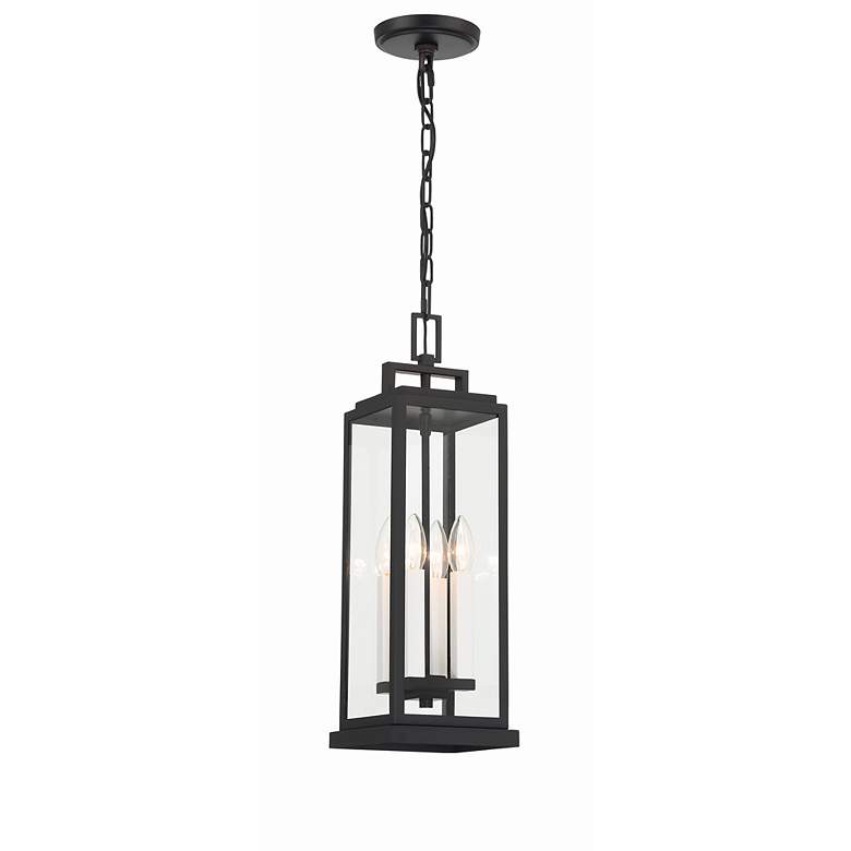 Image 3 Crystorama Aspen 4 Light Matte Black Outdoor Pendant more views