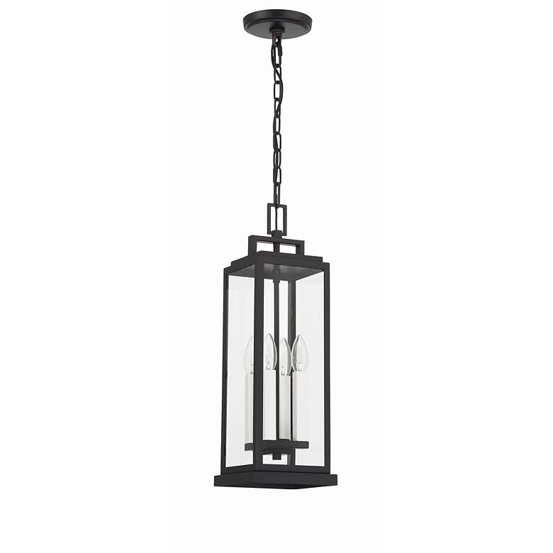 Image 5 Crystorama Aspen 4 Light Matte Black Outdoor Pendant more views