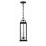 Crystorama Aspen 4 Light Matte Black Outdoor Pendant