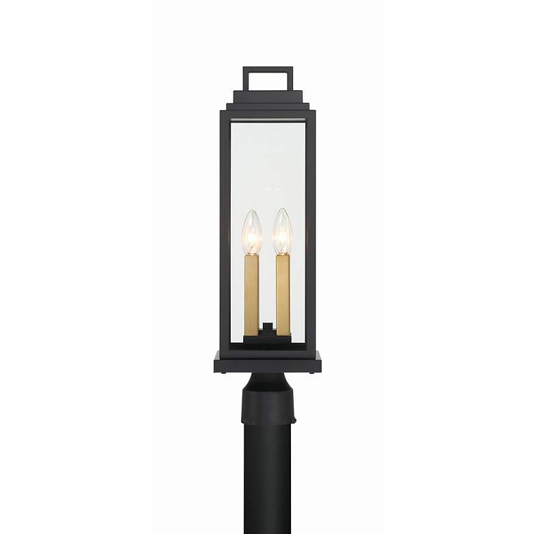 Image 6 Crystorama Aspen 4 Light Matte Black Outdoor Post more views