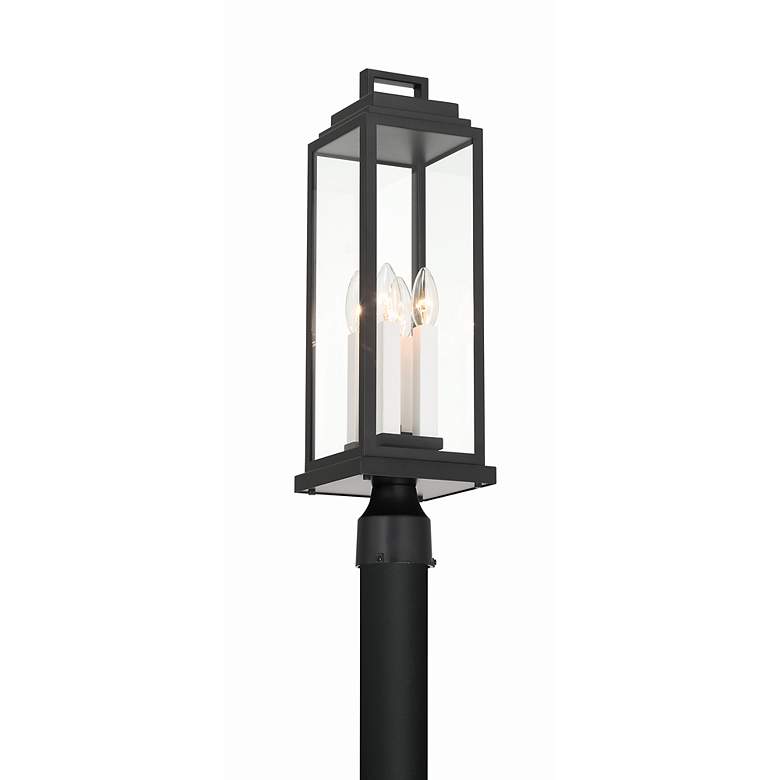 Image 7 Crystorama Aspen 4 Light Matte Black Outdoor Post more views