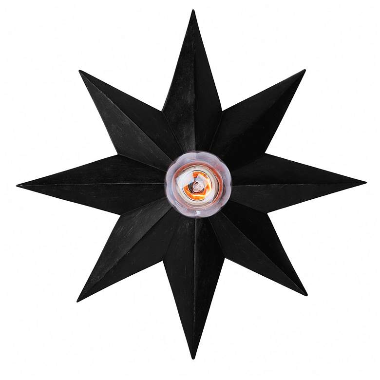 Image 2 Crystorama Astro 12" High Black Wall Sconce