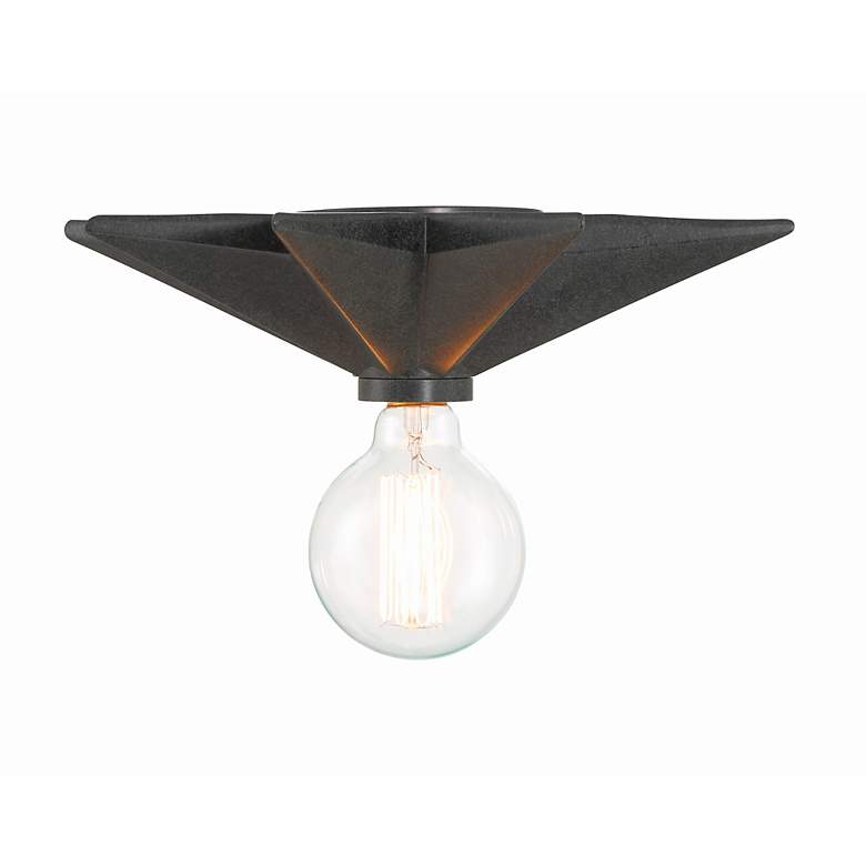 Image 4 Crystorama Astro 12" High Black Wall Sconce more views